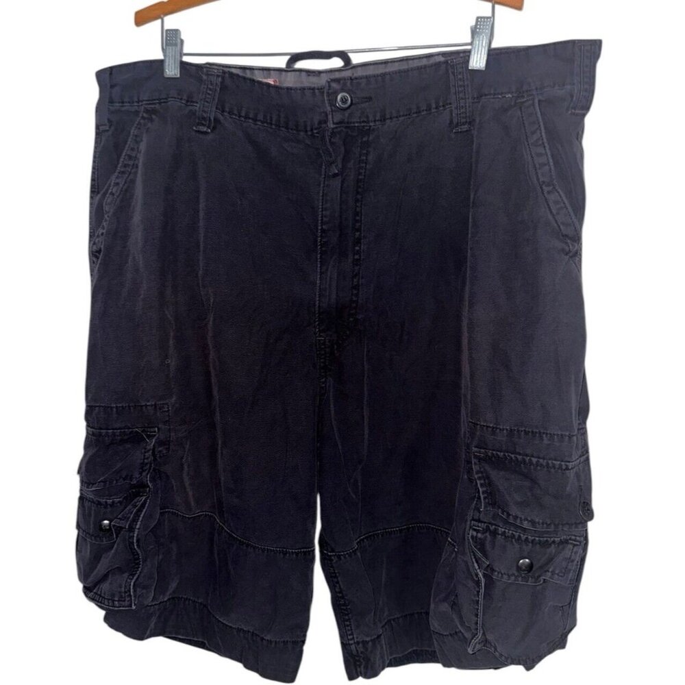 Levi’s Mens Cargo Canvas Shorts Sz 42 Black Baggy Outdoor Gorpcore